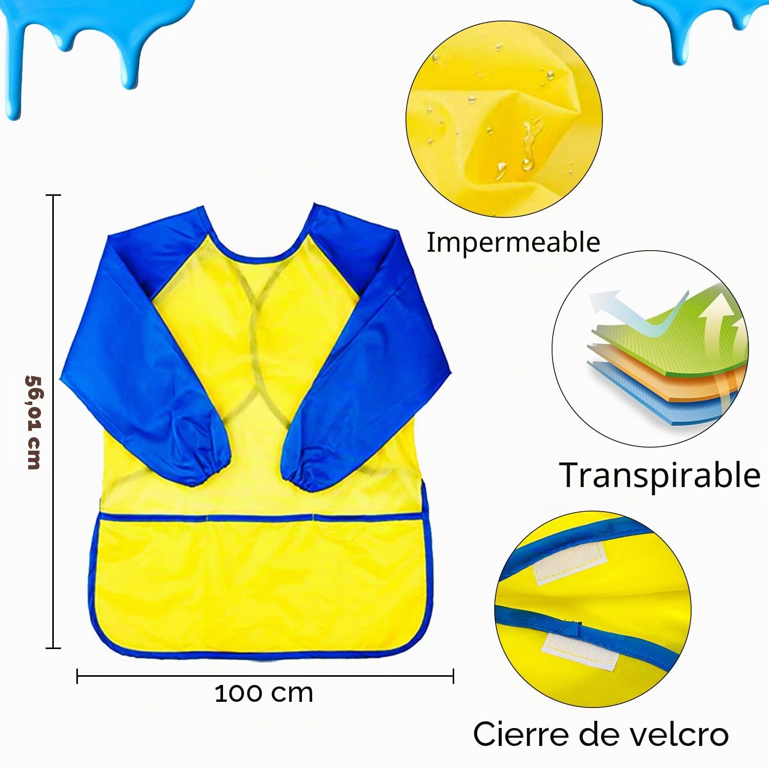 Shuttle Art Pintura de Dedos para Niños, 53 Piezas Kit Pintura Niños, 14 Colores Pintura Dedos Bebe No Toxica, Juego Completo de Herramientas, Pincel, Tampón de Pintura, Esponja, Paleta, Bata