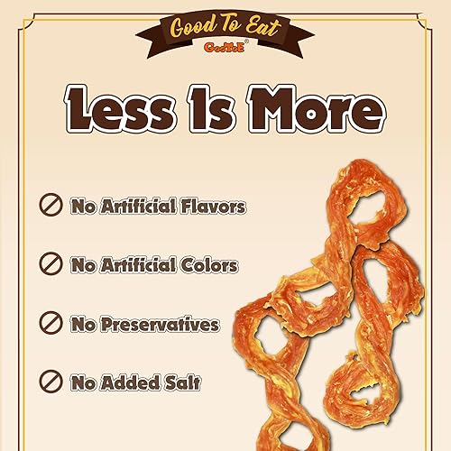 Miniatura 4 de Gootoe Golosinas de tendón de pavo para perros, cuerda (M) 3.17 onzas, 100% pavo de origen estadounidense, aperitivo natural, masticables prémium