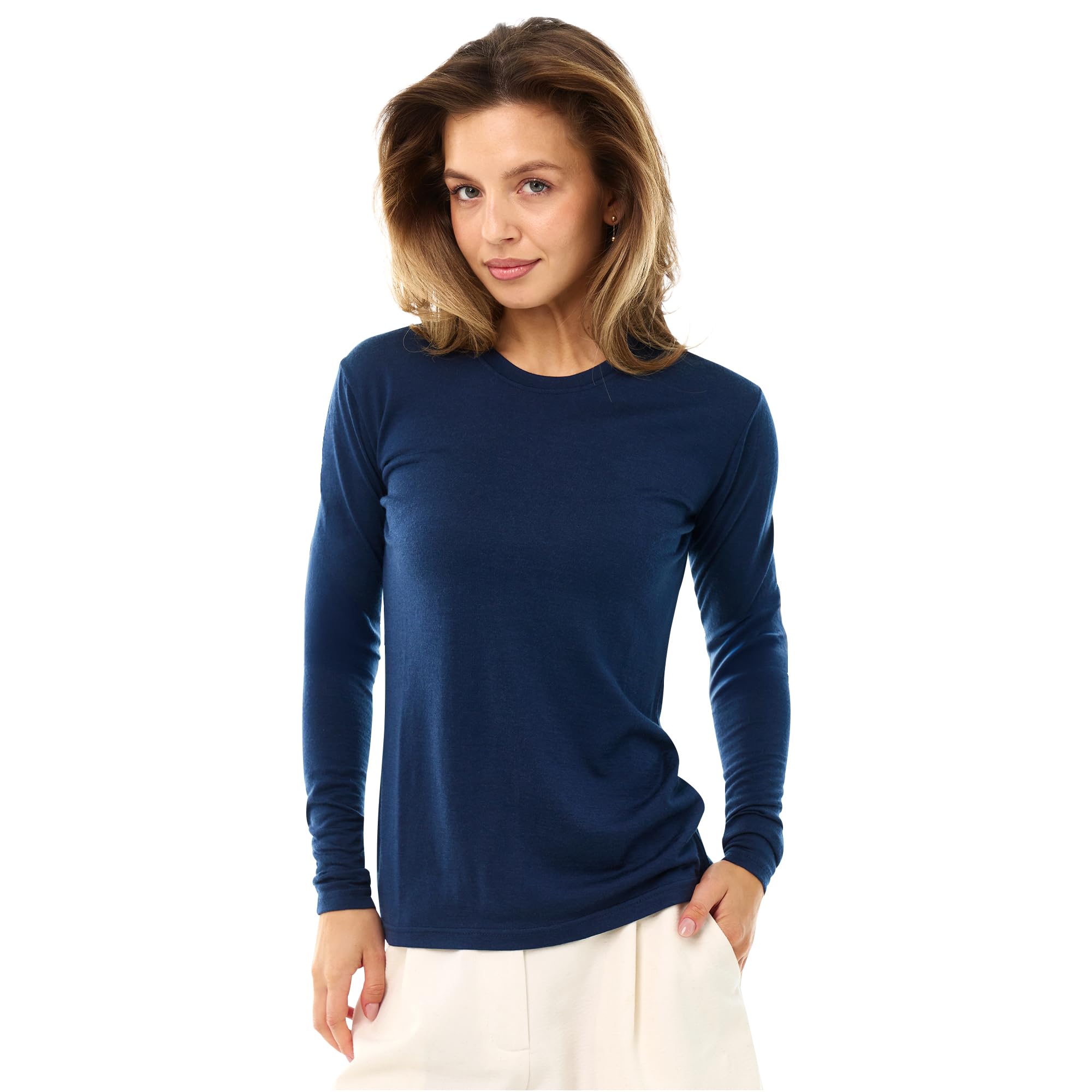 100% Merino Wool Base Layer Women - Thermal Merino Wool Shirt Women