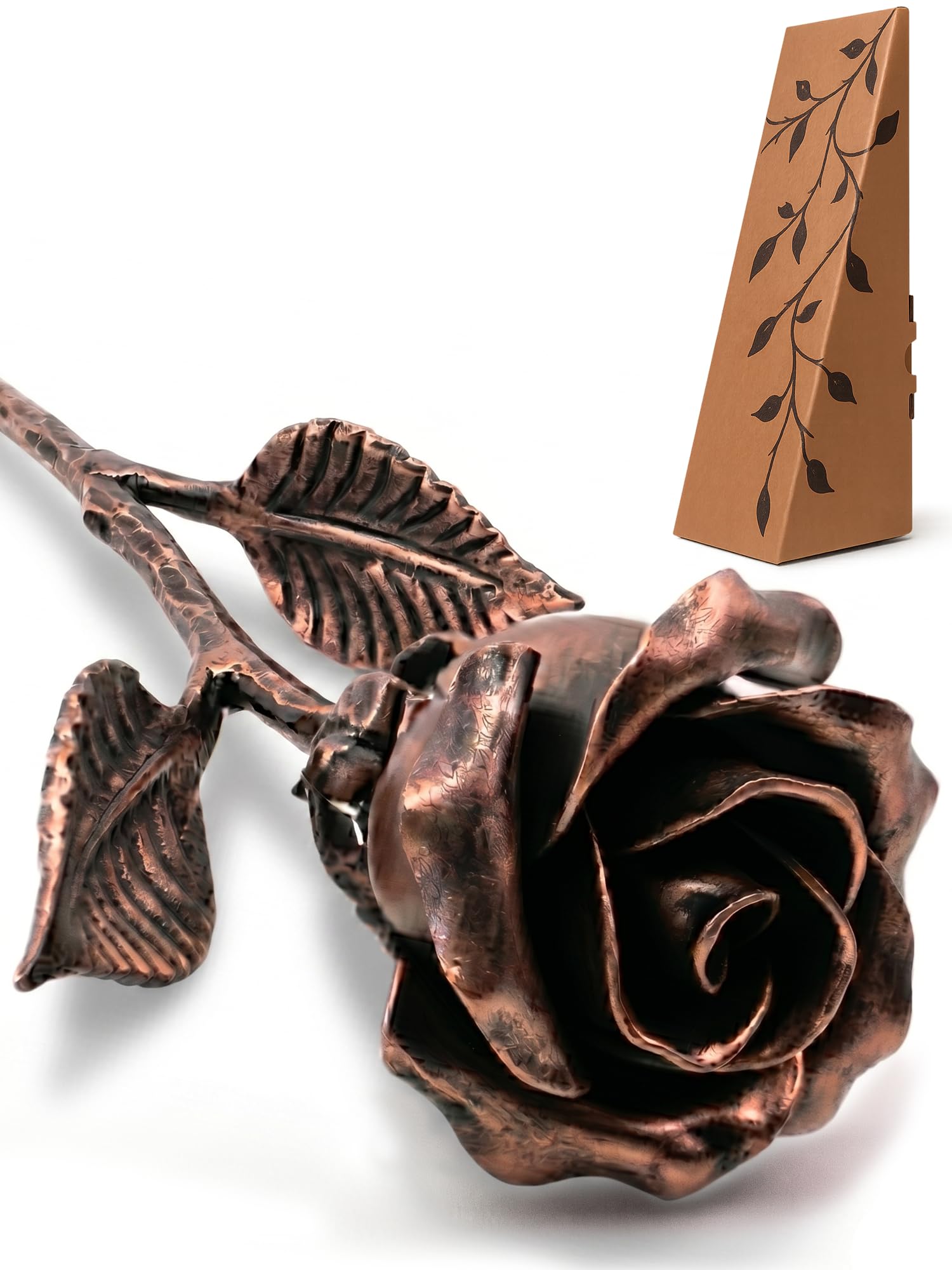 Handcrafted Metal Rose (Copper Stained) - Romantic Anniversary