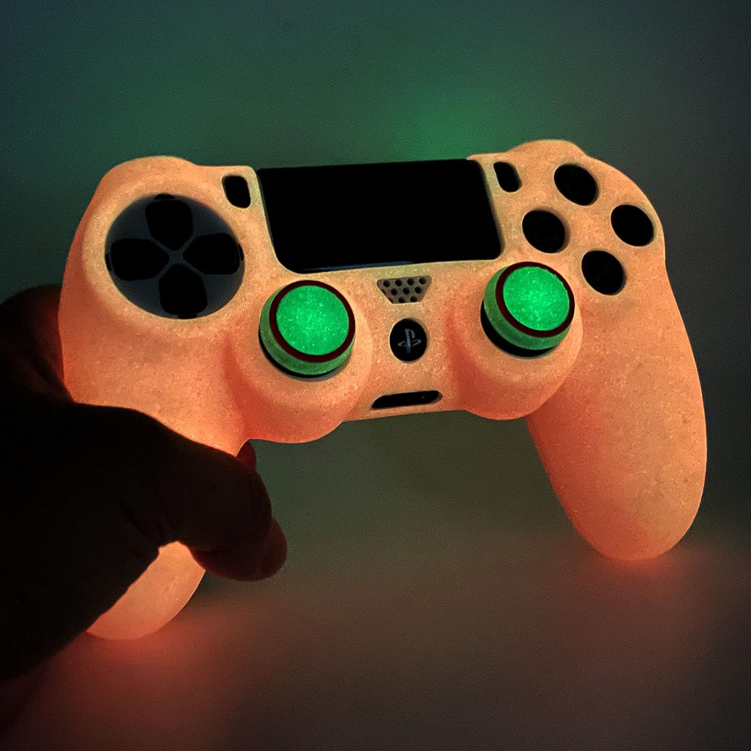 Silicone Case Cover for PS4 Controller Grips, LUMINOUS Glow in Dark