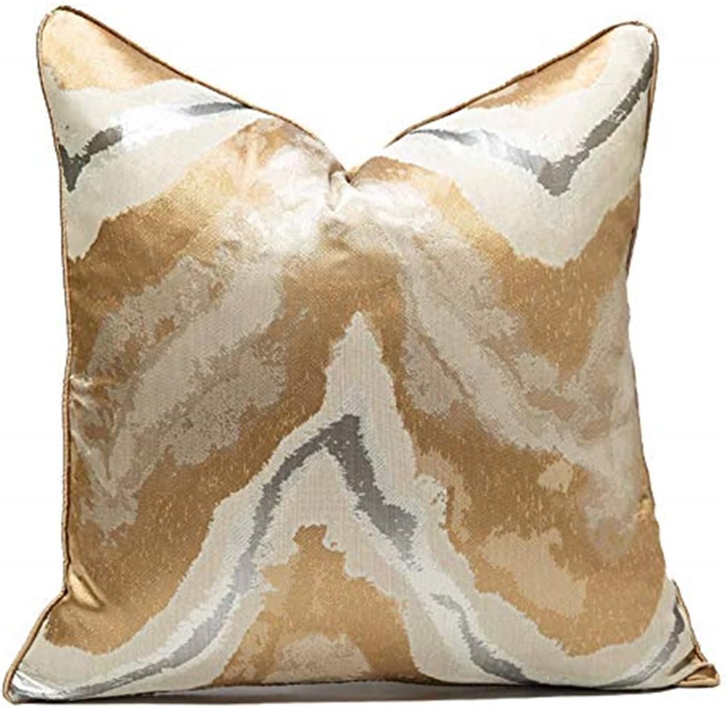 Gold Decorative Throw Pillow Covers,26x26, Modern, Stylish,Unique,Decorative Cover Pillow Covers for Couch,Sofa,Bed,Home Decor