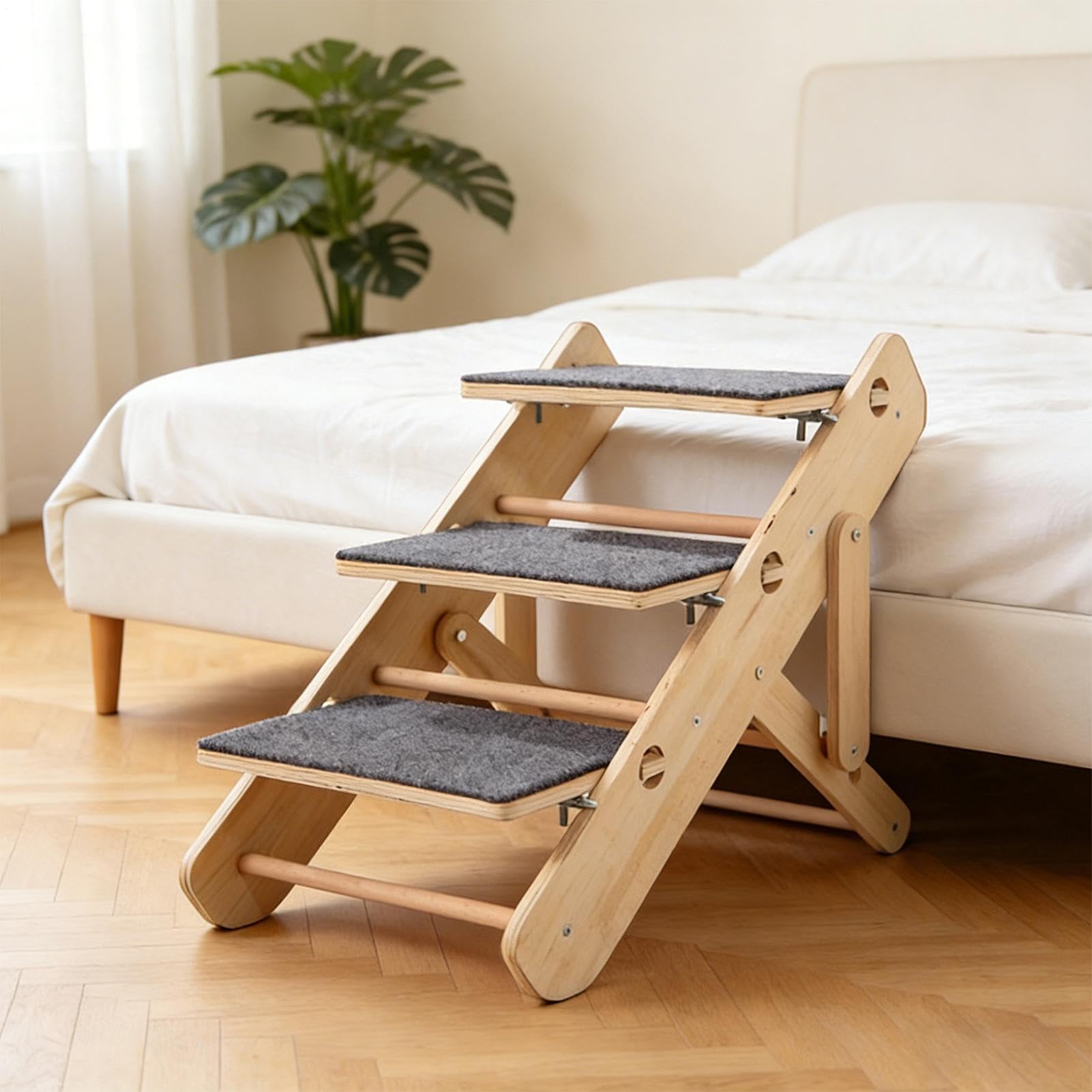 Rampa para Perros Plegable Escaleras Plegables Estables para Mascotas | Para Subir a la Cama o al Sofá Para dormitorio salón junto a cama sofá sillón