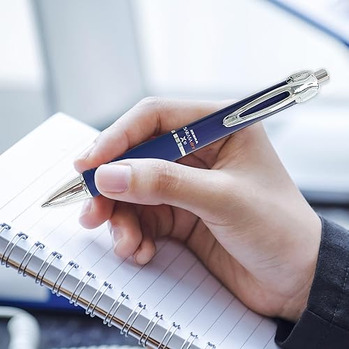 Miniatura 4 de ZEBRA PEN Bolígrafo de gel retráctil X10, punta media, 0.028 in, barril azul, tinta azul sin ácidos, paquete de 12 (el embalaje puede variar)