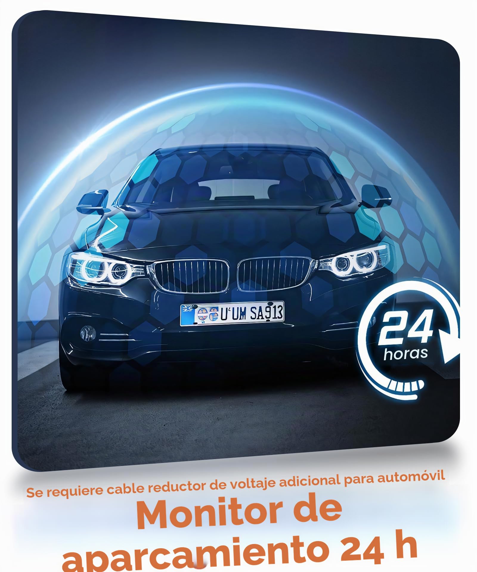 Rimoody 4 Canales 360° Dashcam para Coche, 4 Cámara 1080P Delantera y Trasera Izquierda Derecha, 3 Pulgadas Dash CAM con Visión Nocturna IR/Vídeo en Bucle/24H Monitor/Asistencia de Estacionamiento