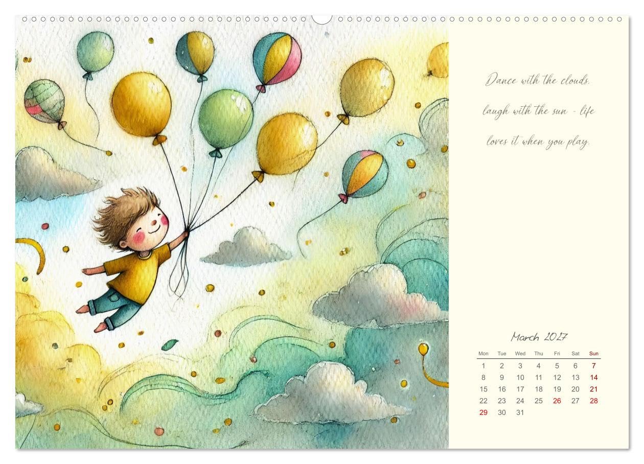 Magic with your inner child - 12 months full of wonder and joy (High Quality Premium Wall Calendar 2027 DIN A2 landscape),CALVENDO 12 Month Wall ... magical annual companion for your inner child