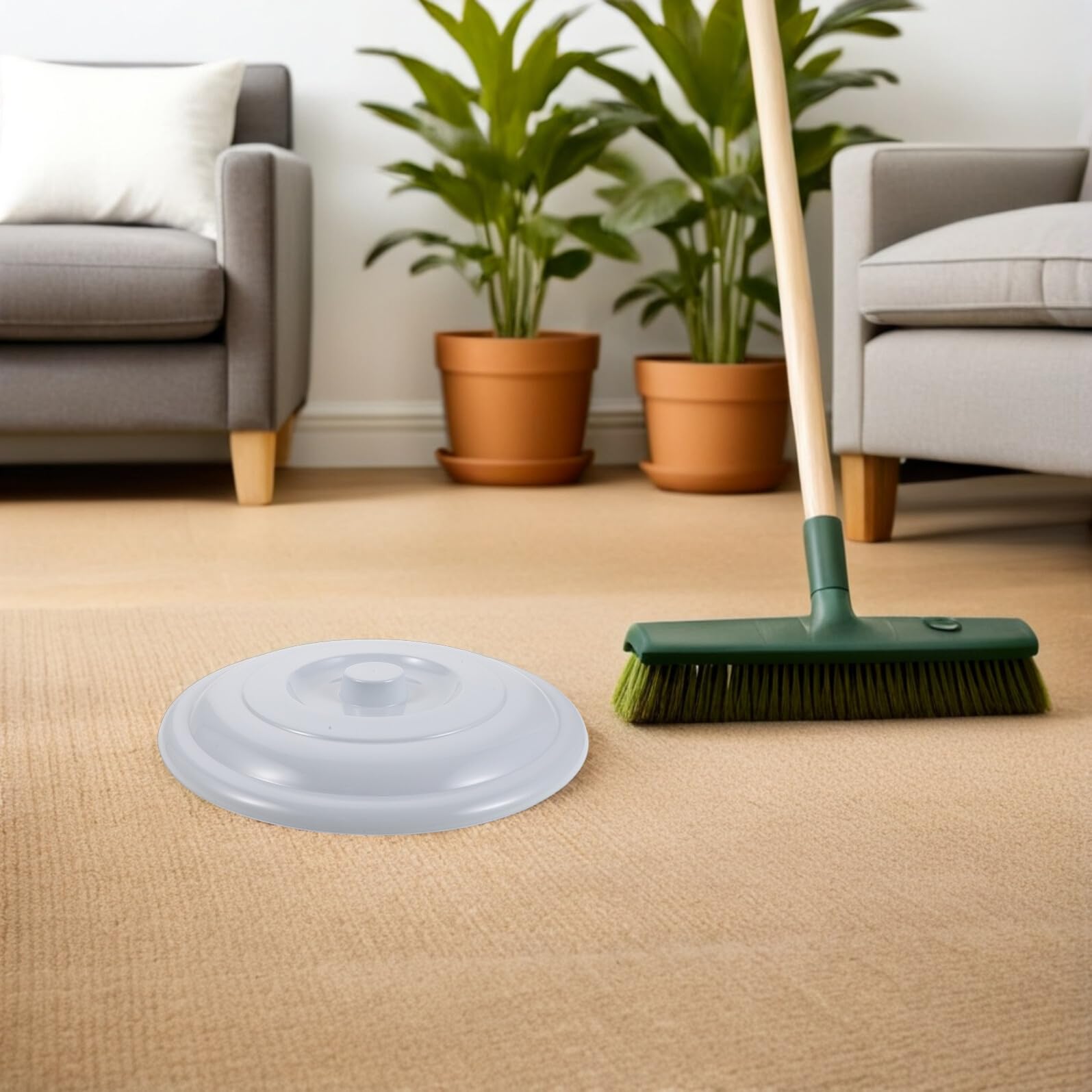 Zestaw 10 niebieskich plastikowych pokrywek na śmieci o średnicy 33 cm, trwałe i hermetyczne osłony do pojemników na śmieci do kuchni i na zewnątrz, zamiennik pojemników na śmieci
