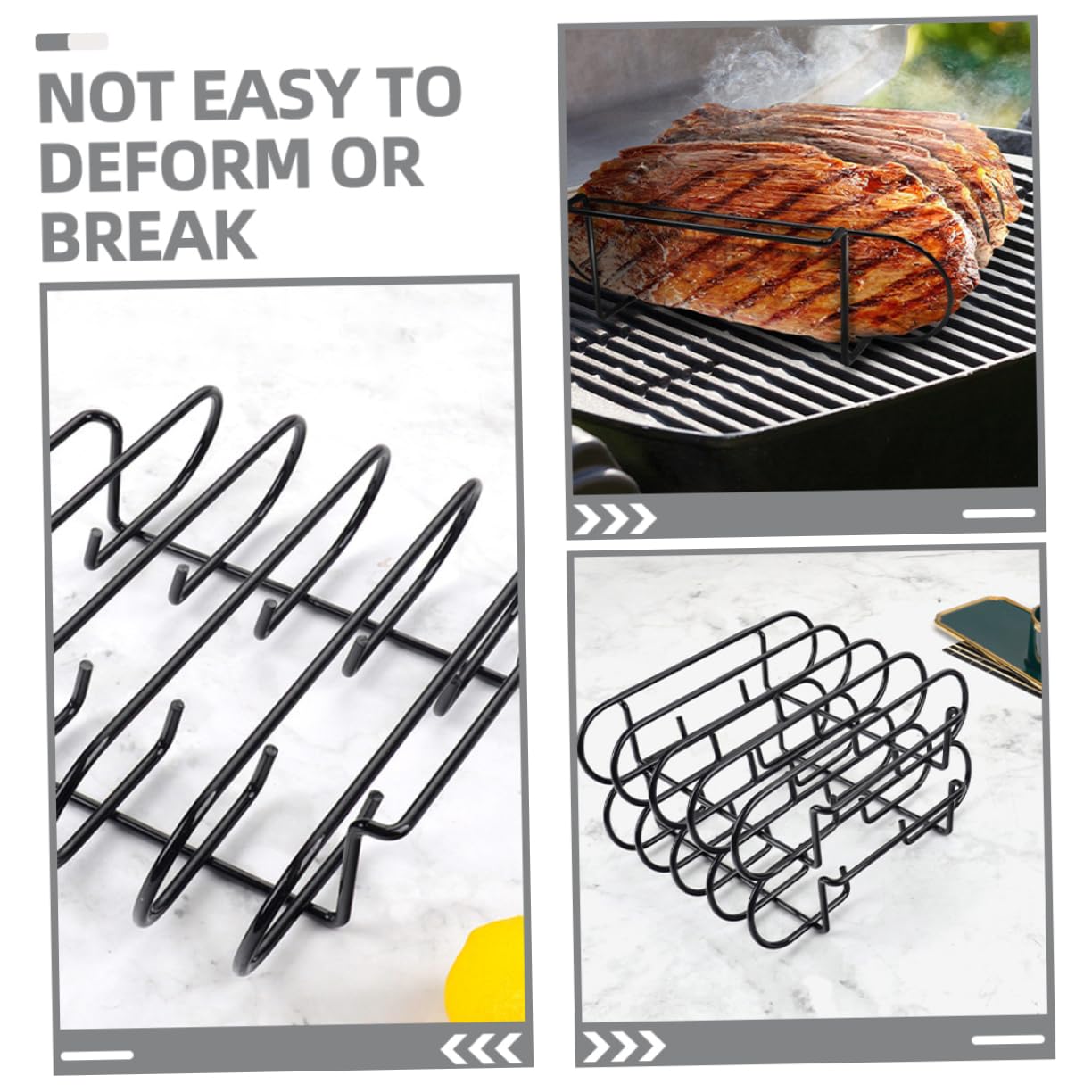 GALPADA Barbecue in Supporto per Arrosti all Utensili per per Costine Rete per Barbecue