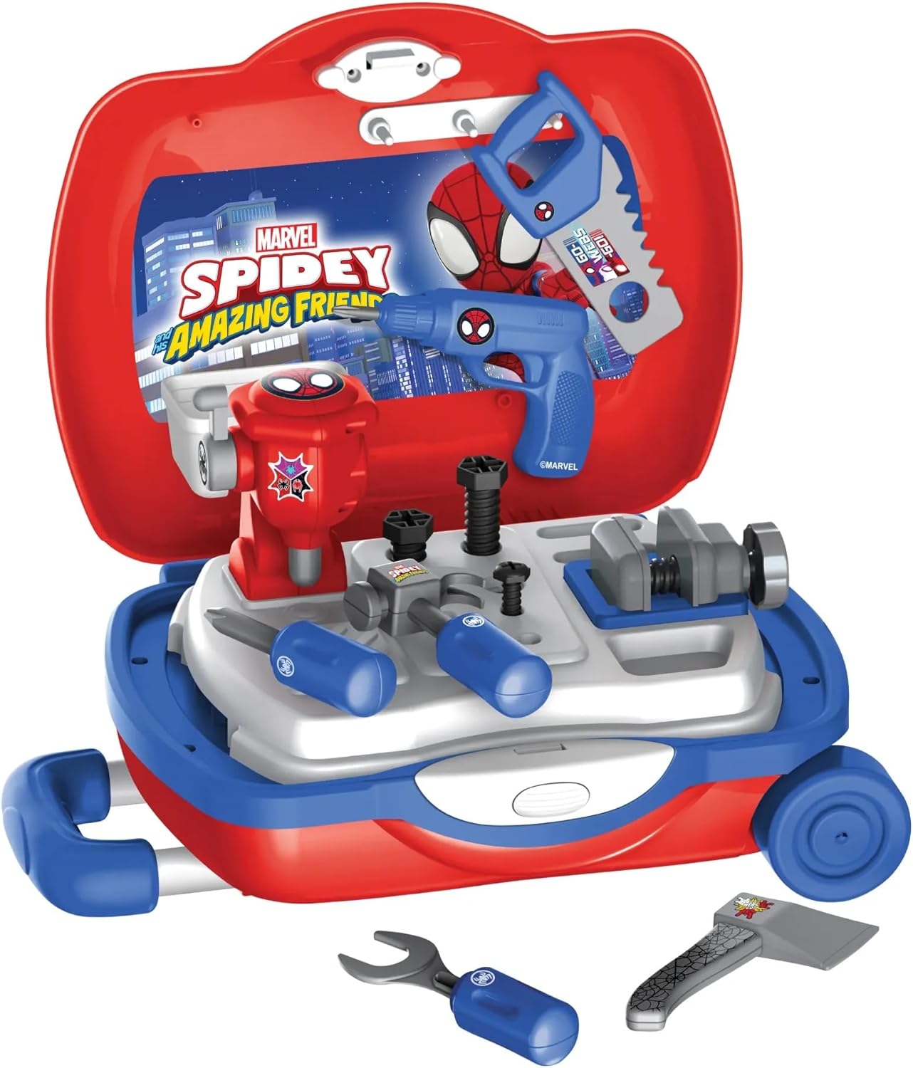 Spidey & His Amazing Friends Handyman Luggage Playset 20 Pieces