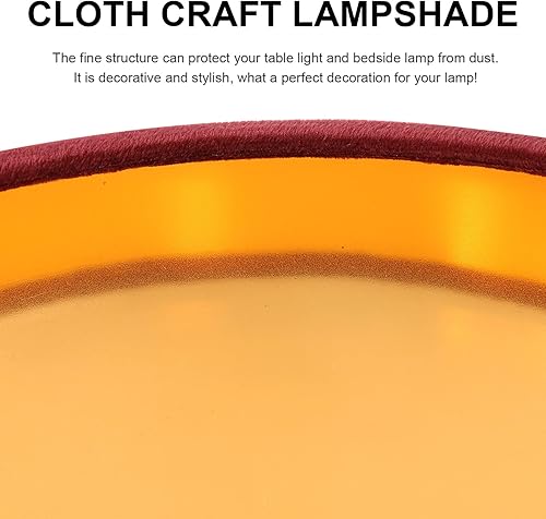 Miniatura 8 de SOLUSTRE Pantallas de luz para lámparas, pantalla de terciopelo, pantalla de barril, pantalla de tapa dura, cubierta de luz para lámparas de mesa de