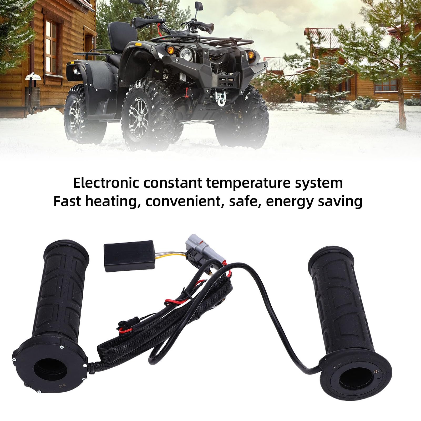 Impugnature per Manubrio Riscaldate ATV, Motocicletta Kimpex Nthreeauto, Impugnature Riscaldate Elettriche Anti -slitta