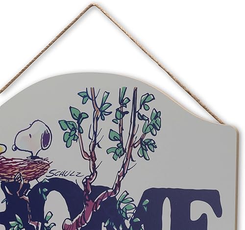 Miniatura 9 de Open Road Brands Peanuts Snoopy Be Happy Round Hanging Wood Wall Decor - Fun Snoopy Sign for Home Decorating - Great Gift Idea