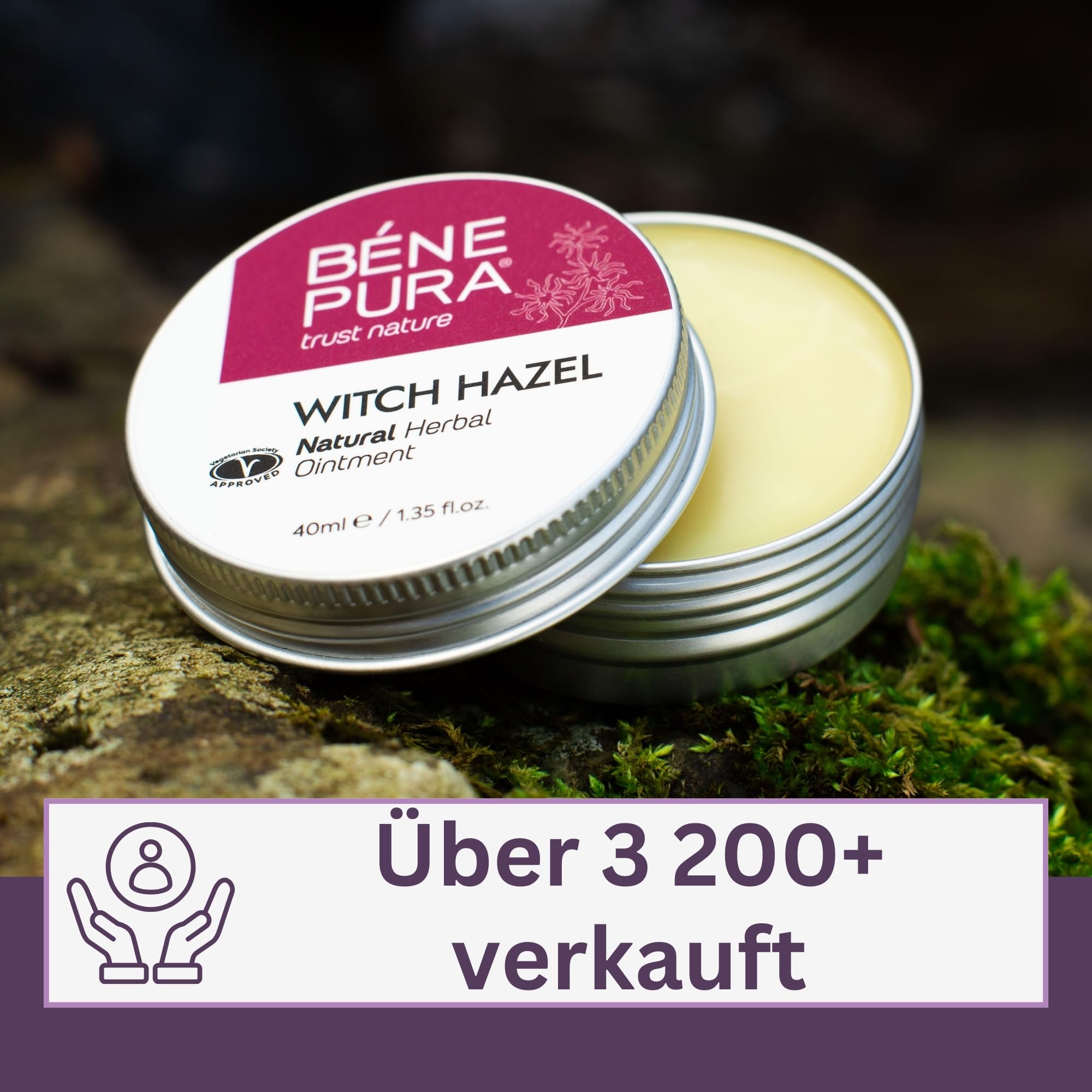 BenePura Hämorrhoiden Salbe, Natürliche Hamamelis Salbe gegen Brennen, Juckreiz und Beschwerden, 40 ml (2er Pack)