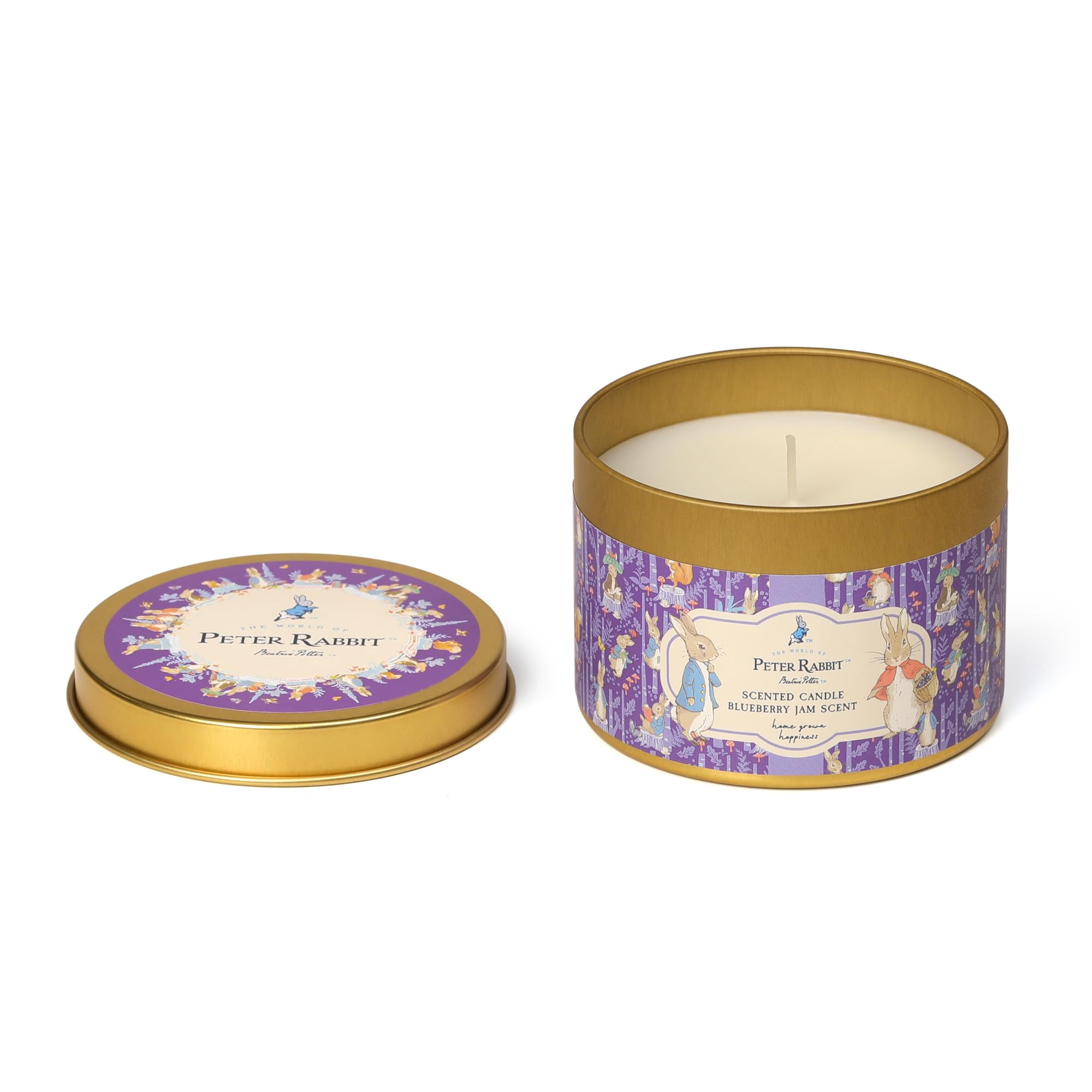 Peter Rabbit Repeat Print Tin Candle – Blueberry Jam Scent – 180G (1-Wick) – PR001PCV002V