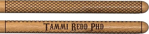 Vital Signs - Baquetas 5A grabadas personalizadas con punta de madera de nogal para batería con nombre o texto, 1 par de baquetas de madera, regalo