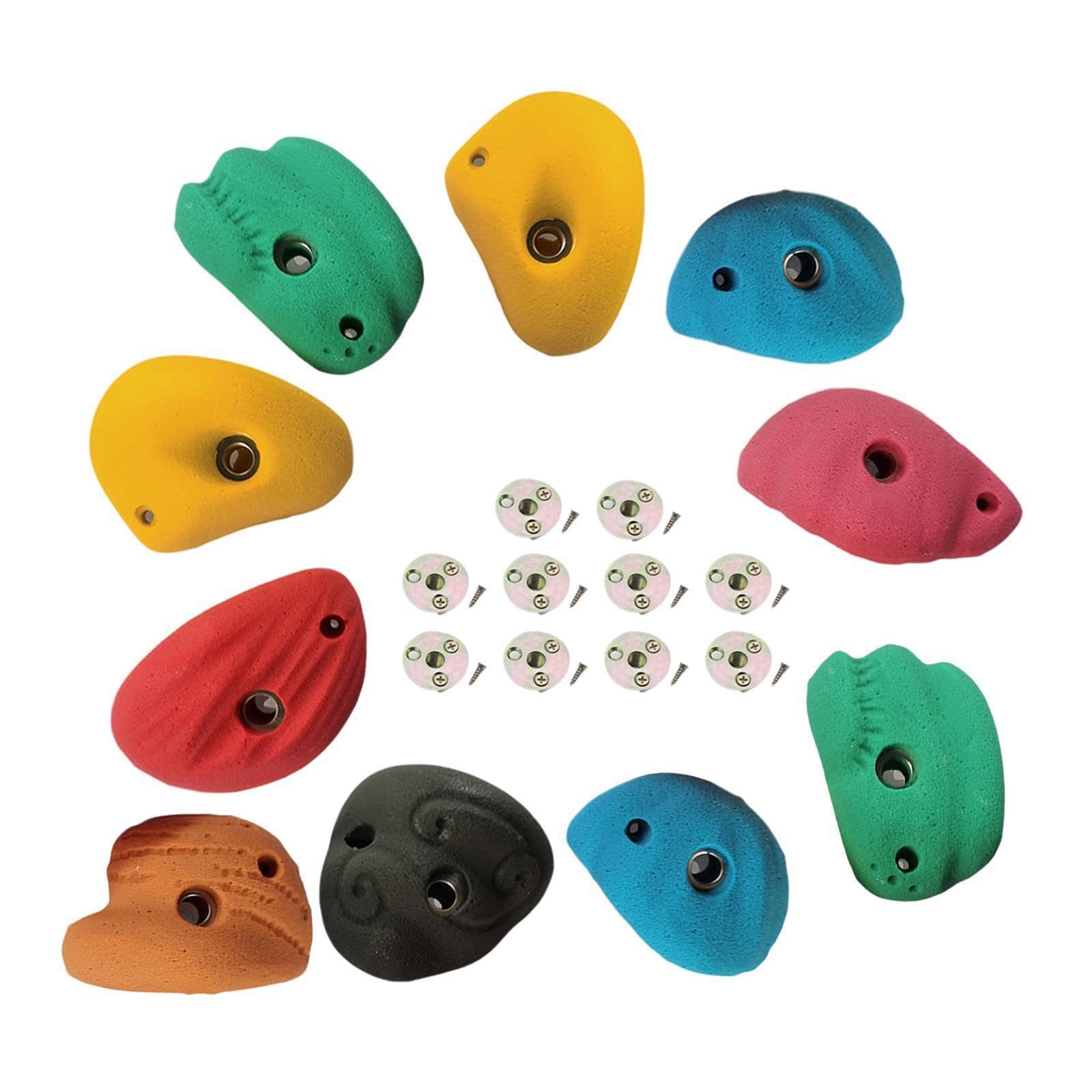 Kit per Arrampicata su Parete di Roccia per Principianti, buona Presa, Resina ad Resistenza Testurizzata, Varie Forme, Prese per Arrampicata per