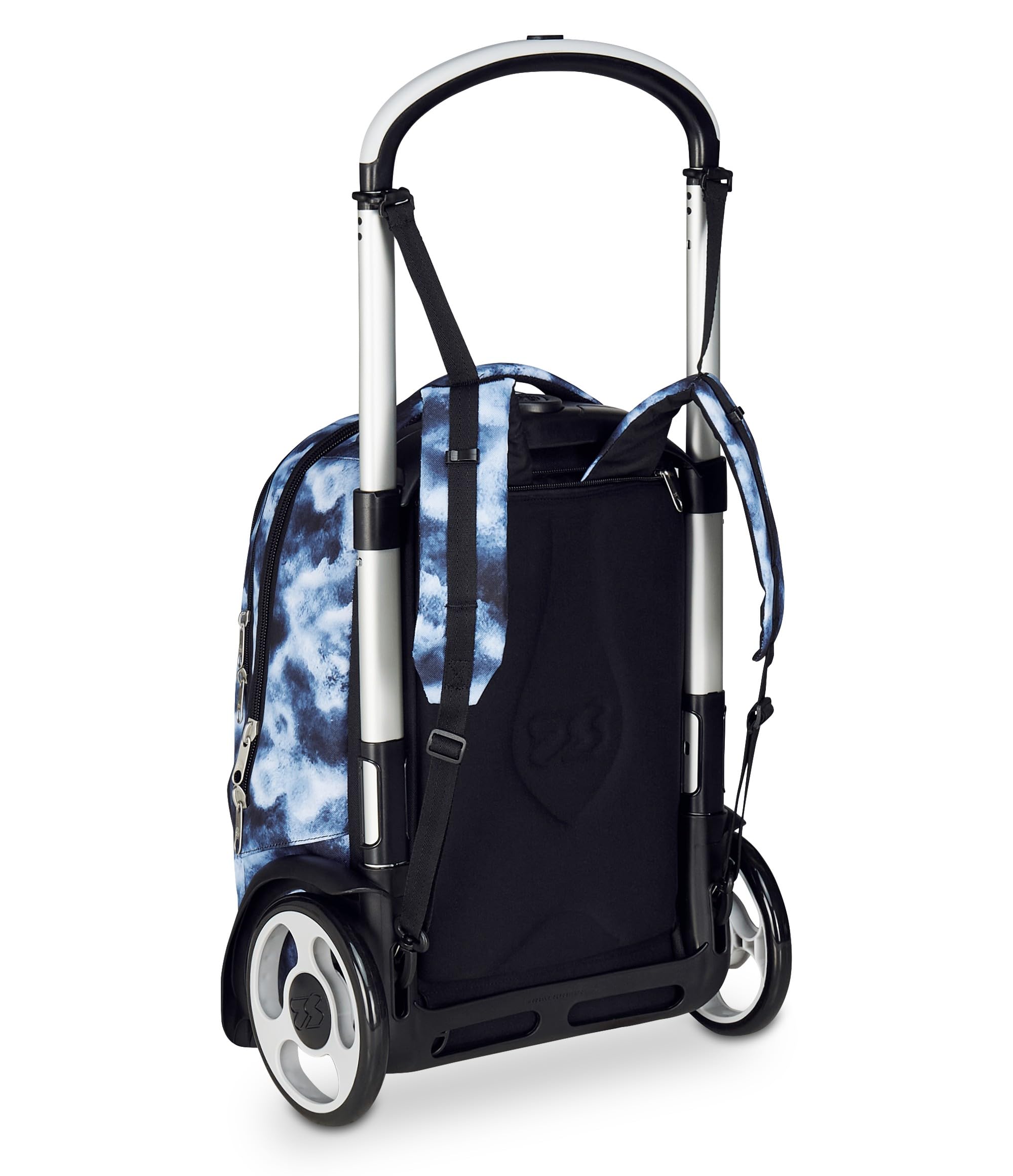 Seven Trolley Scuola Sganciabile Tyre, Grigio, Zaino Con Carrello Sganciabile Da 40 Litri Di Capacità, Maxi Ruote e Crossover System, Maneggevole e Resistente, Scuole Elementari e Medie, Bambin0