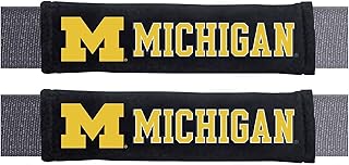 FANMATS 32079 Michigan Wolverines Embroidered Seatbelt Pad - 2 Pieces