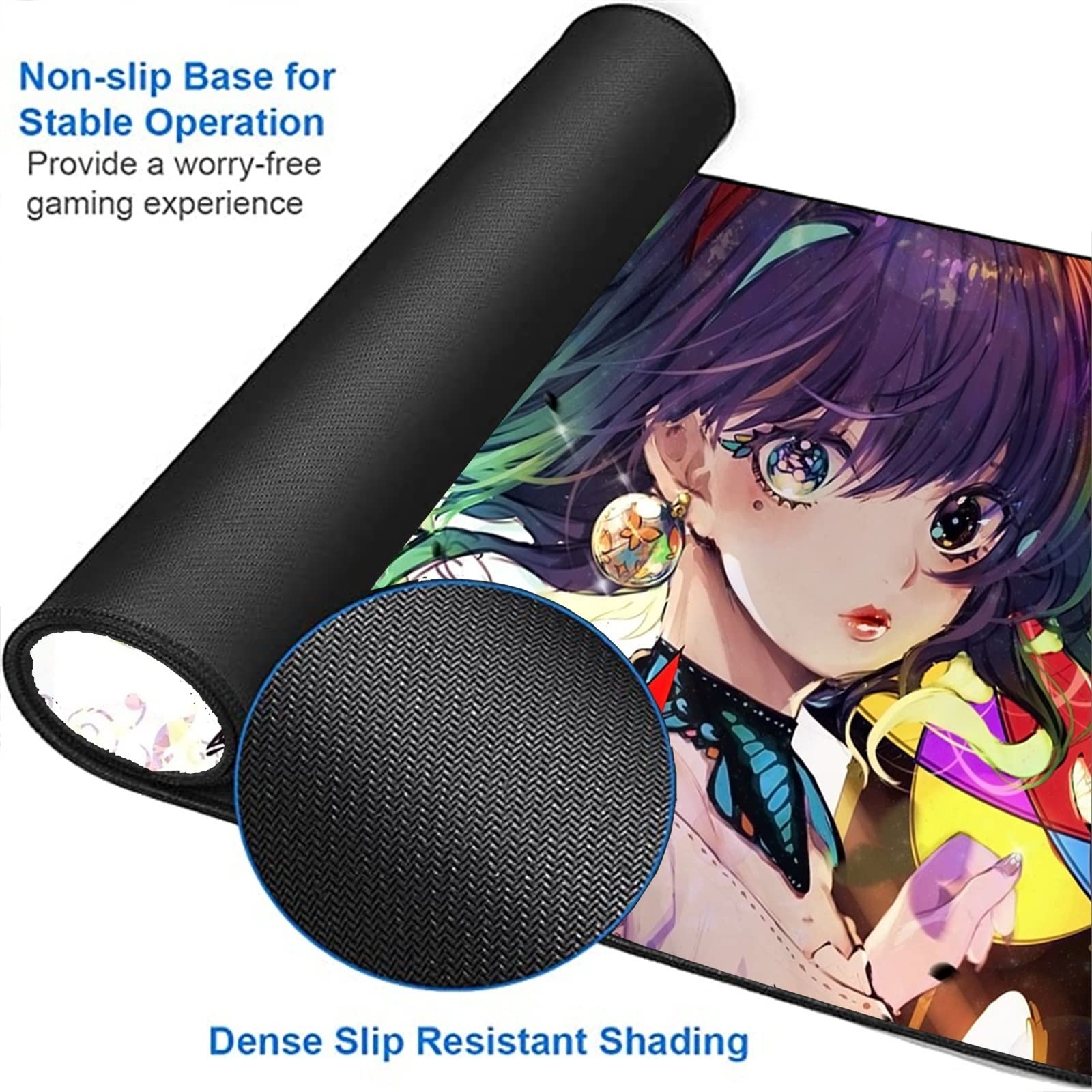 Amazon.co.jp: マウスパッド カラフルなアニメガールゲーミングマウス
