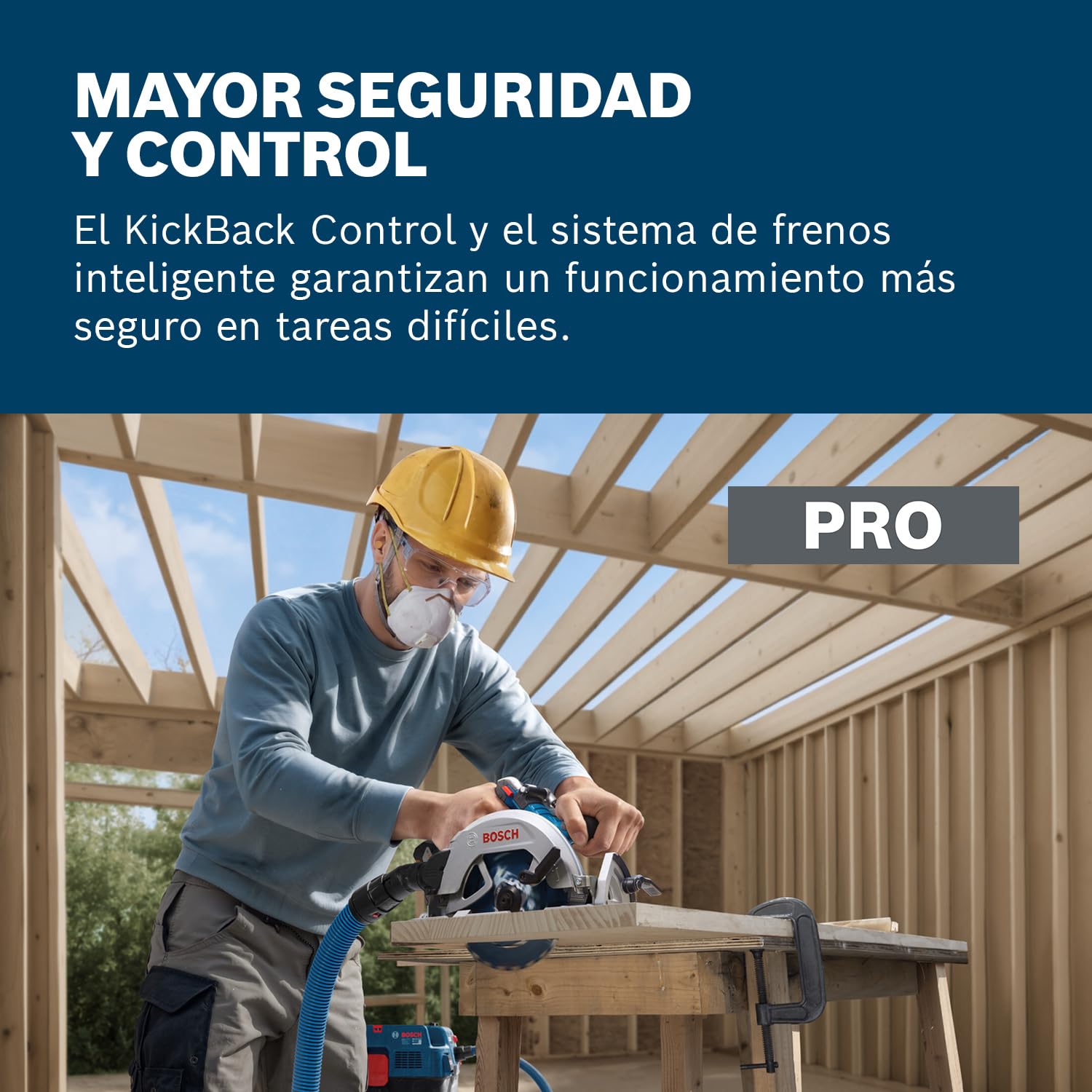 Bosch PRO 18V System Sierra circular a batería GKS18V-68-2 (incl. tope de inglete, hoja de sierra, L-BOXX 238)
