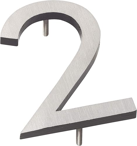 Miniatura 75 de Montague Metal Products MHN-06-F-RB1-9 Números de casa de dirección flotantes modernos de aluminio cepillado sólido, 6 pulgadas, bronce romano Negro