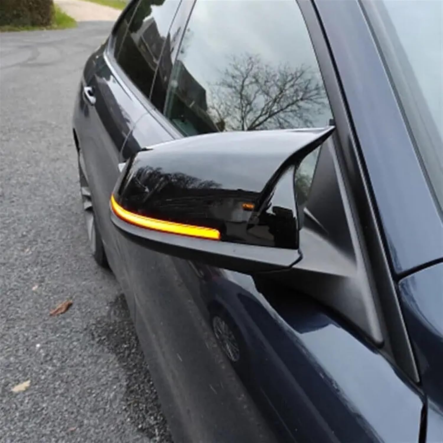 Kiyah Compatible for BMW Series 1 2 3 4 F20 F21 F22 F30 F32 F36 X1 F87 M3 Car Rearview Side Mirror Cover Wing Cap Sticker Exterior Door Case Trim (Color : Gloss Black)
