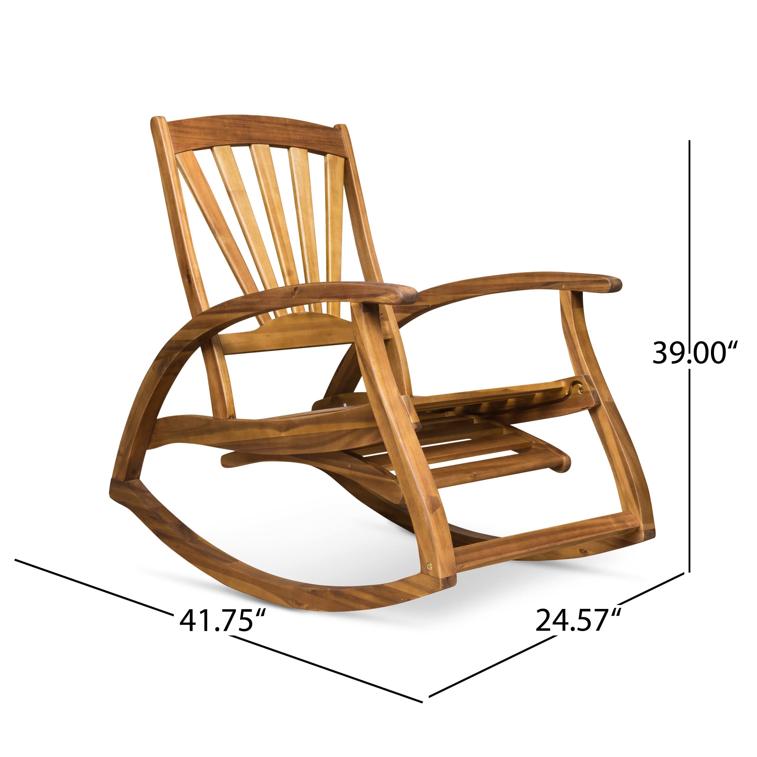 Rocking Lounge Chair Outdoor Acacia Wood Outdoor Rocking Chair