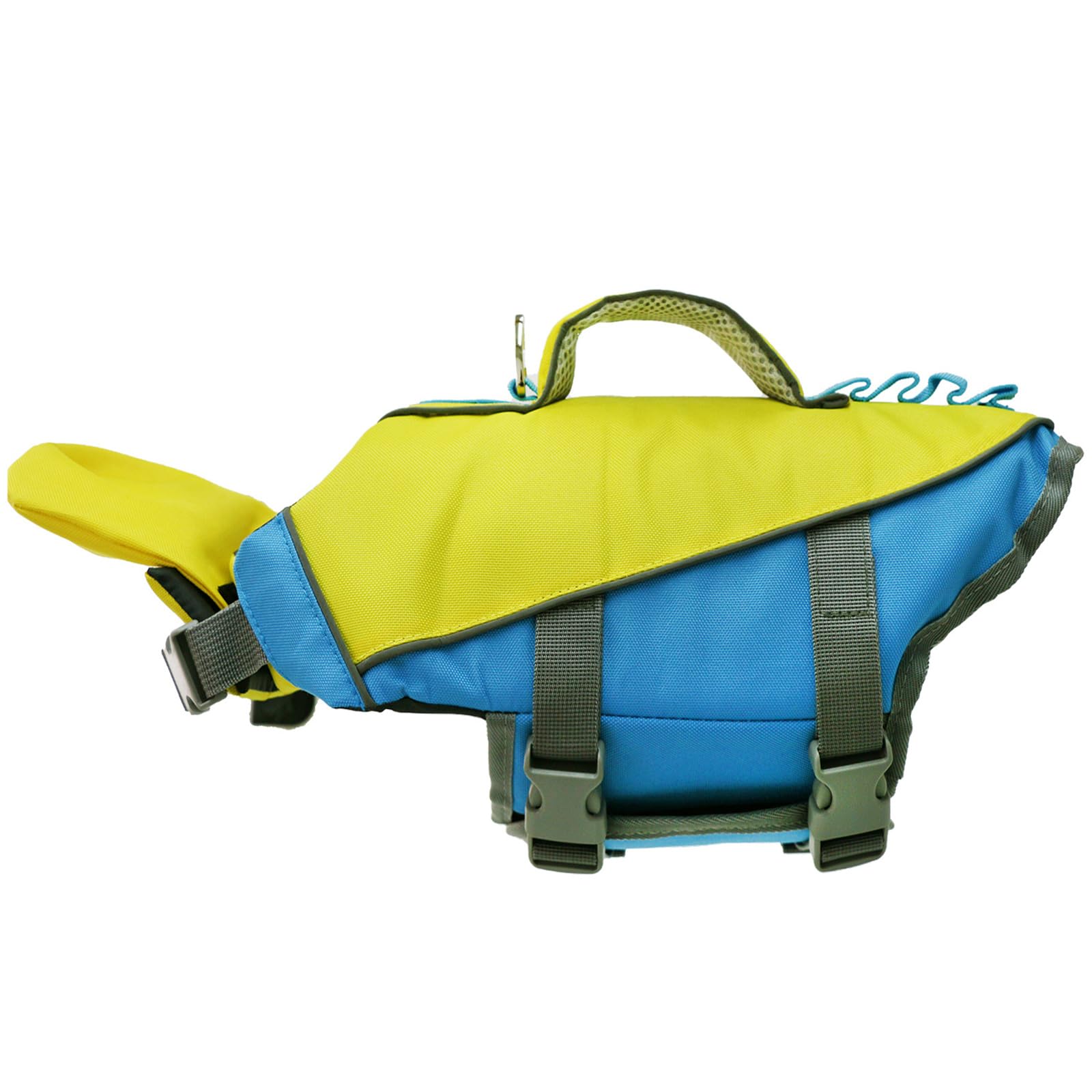Chaleco de natación reflectante para perro, con asa de elevación fuerte para natación, barcos, actividades acuáticas, chaleco reflectante
