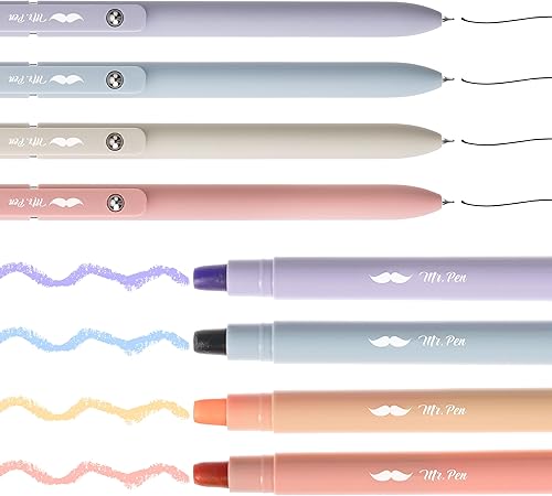 Miniatura 8 de Mr. Pen- Gel Highlighters and Pens, 8 Pack, Pastel Barrel, No Bleed Through, Bible Journaling Kit