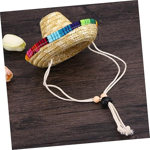 Miniatura 7 de iplusmile Sombrero para perro pequeño, 3 piezas, mini sombreros, sombrero de sol para niño, sombreros divertidos para perro, sombrero de conejo,