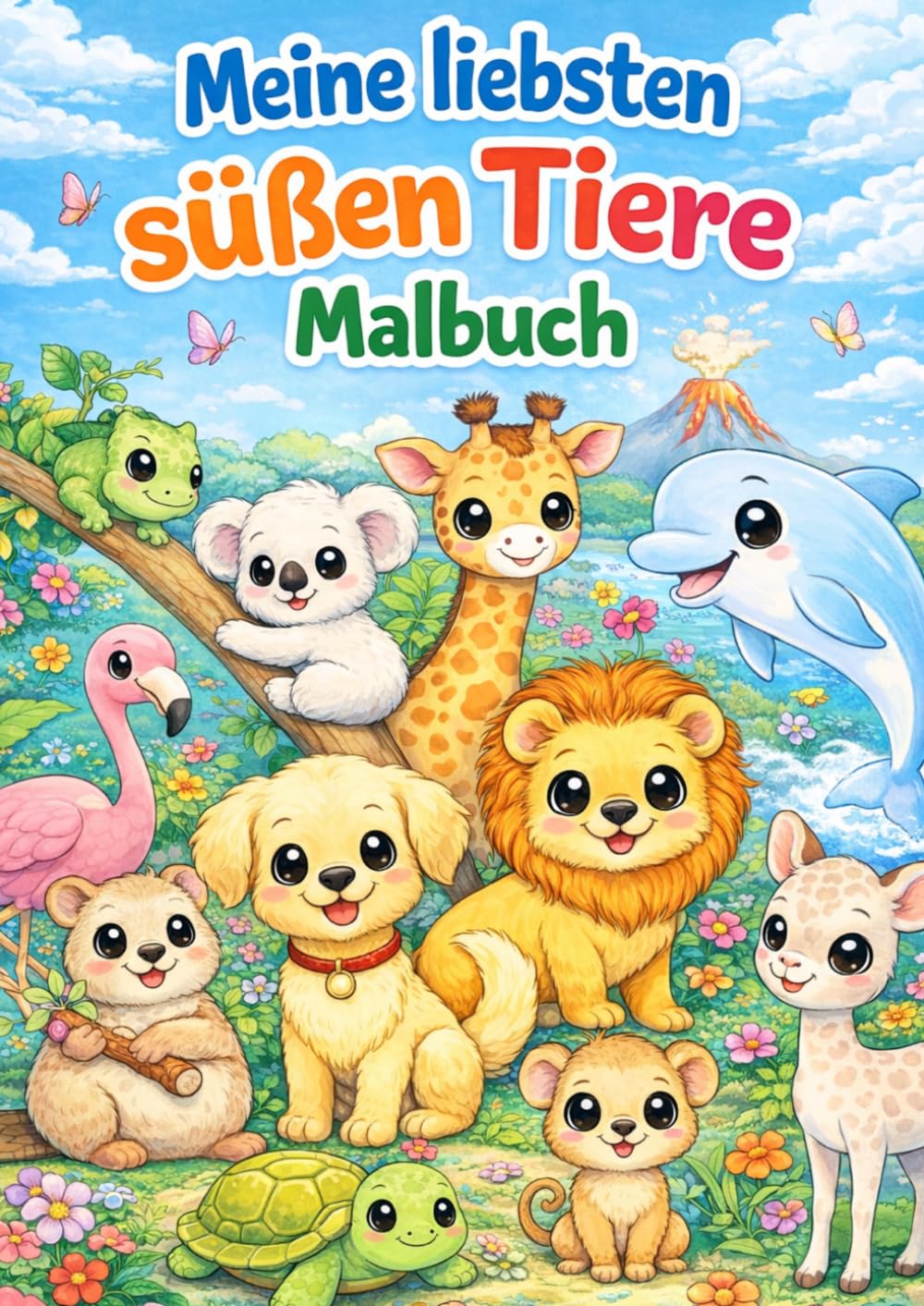Meine liebsten süßen Tiere – Malbuch für Kinder ab 3–6 Jahren