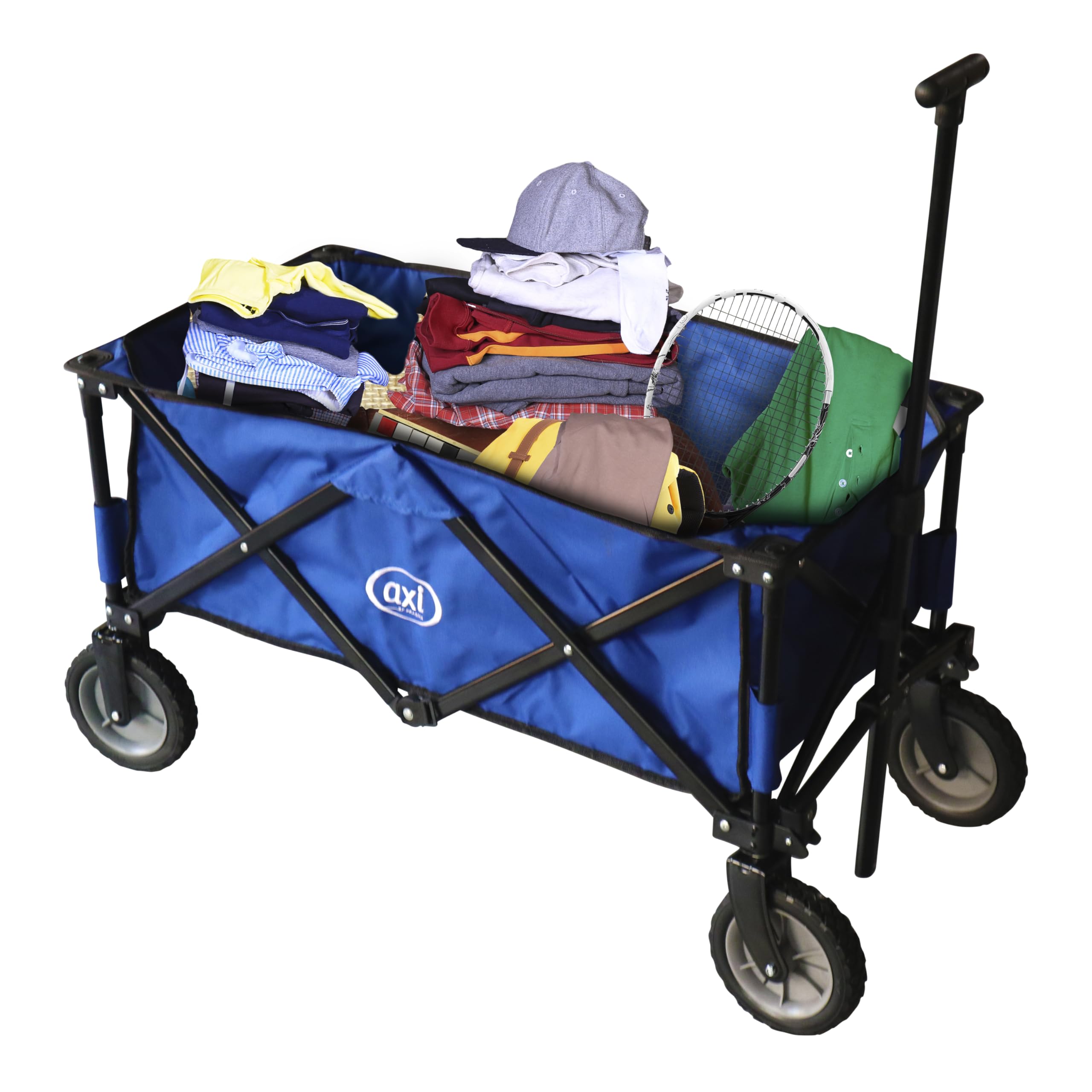 AXI AB110 Faltbarer Bollerwagen Blau | Faltwagen/Gartenwagen/Handwagen