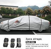 Vista 6 de SEAZEN Correas protectoras contra el viento, 3 piezas de cuerdas elásticas ajustables a prueba de viento que protegen la cubierta del automóvil