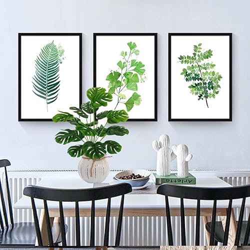 Miniatura 3 de Plantas artificiales de Monstera, hojas de tortuga tropical falsas, arbustos de vegetación decorativa, planta falsa, hojas de palmera sintéticas,