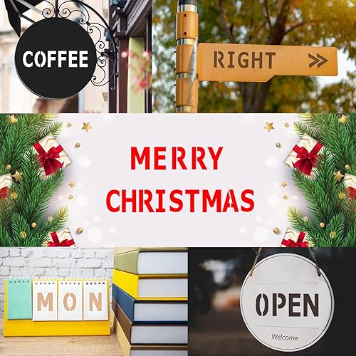 Miniatura 5 de 42 plantillas de letras con números de símbolos para manualidades, plantillas de alfabeto de 1 pulgada, plantillas de alfabeto entrelazadas para