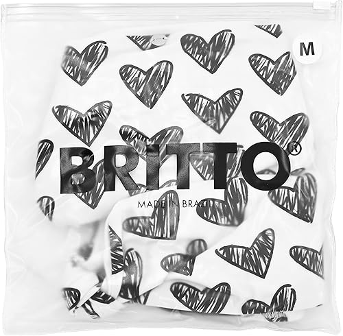 Miniatura 3 de BRITTO Romero Conjunto Bikini Dos Piezas - Corazones Negros, Blanco