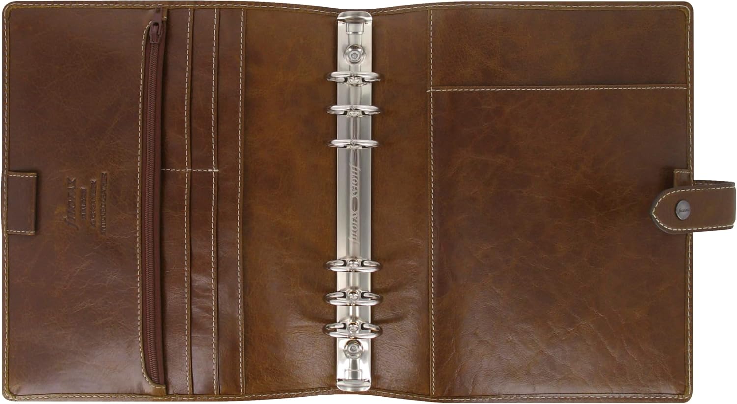 Filofax Malden Organizer, A5 Size, Ochre - Tactile, Full-Grain Buffalo Leather, Six Rings, Cotton Cream Week-to-View Insert, Multilingual (C025847)