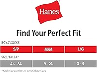 Vista 4 de Hanes Boys' Socks, Double Tough Cushioned Crew Socks, 12-pair Packs
