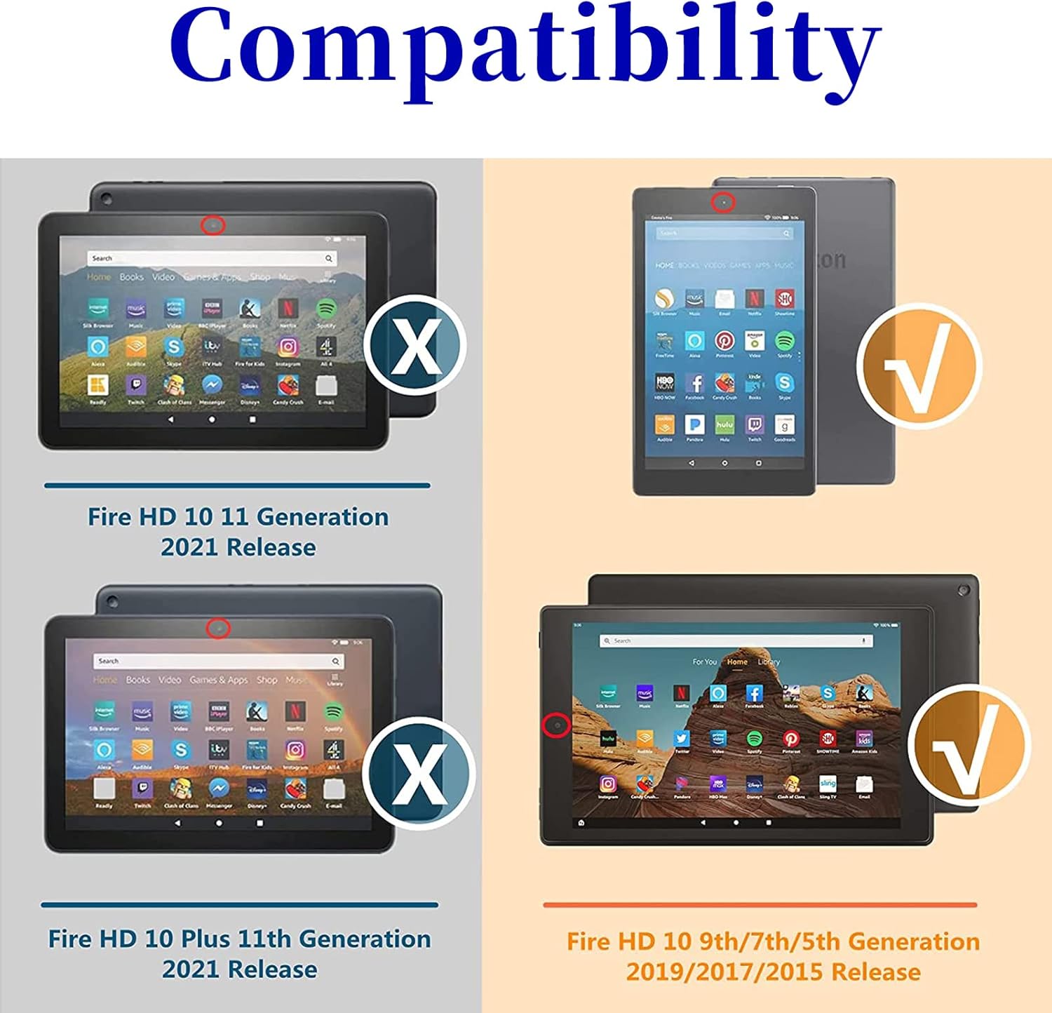 Case for Amazon Fire HD 10 Tablet (9th/7th/5th Generation,2019/2017/2015 Release) 360 Degree Rotating Swivel Stand PU Leather Cover with Auto Wake Sleep, Moon Sun Garden