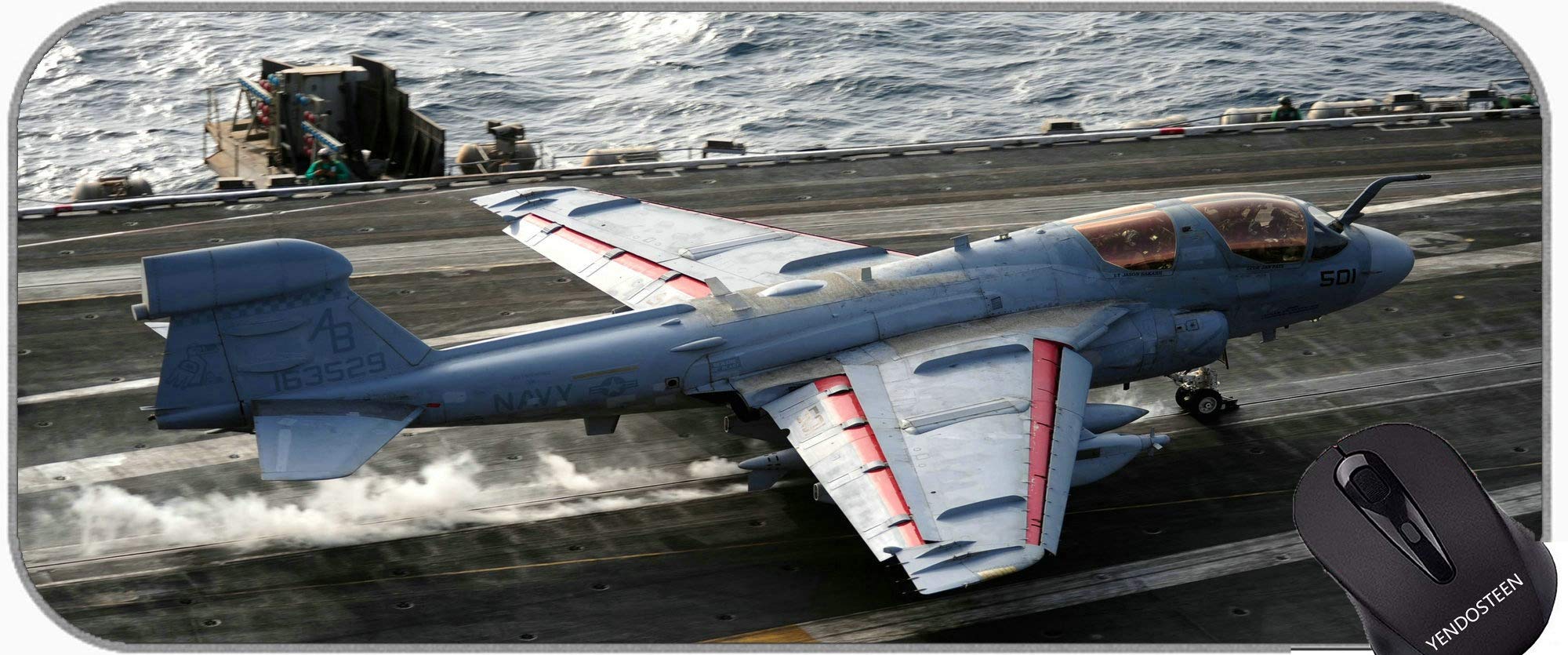 YENDOSTEEN Mouse Pad Extended XXL,Military EA 6B Prowler Mouse Pad with Stitched Edges