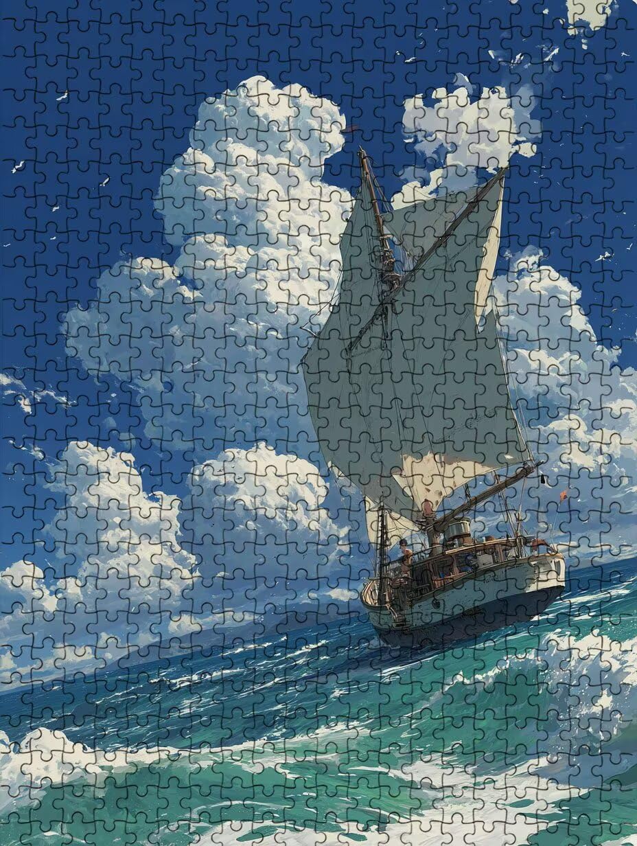 Puzzle de 4000 para Adultos, Velero Blanco, Rompecabezas Clásicos YHPGL7-19