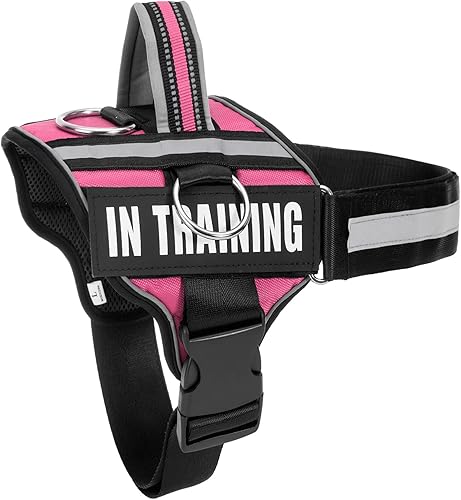 Miniatura 7 de Arnés reflectante para perro, arnés antideslizante sin tirones para perro con 8 parches para perros, arnés ajustable en servicio de entrenamiento