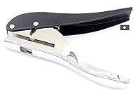 Vista 1 de Perforadora de mano de 1/4 de pulgada y 0.236 in en forma de estrella de metal plateado resistente de un solo agujero para tarjetas