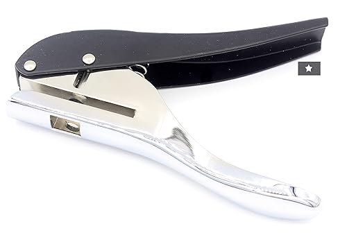 Perforadora de mano de 1/4 de pulgada y 0.236 in en forma de estrella de metal plateado resistente de un solo agujero para tarjetas