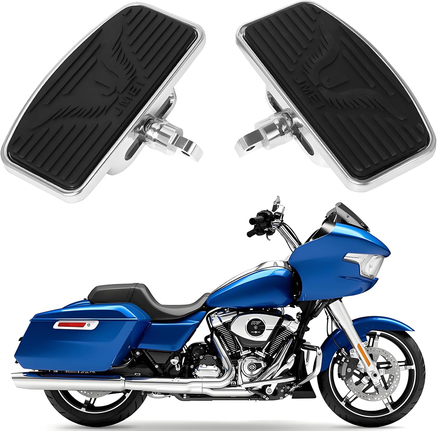 Adjustable Floorboards for Harley, Motorcycle Driver Rider Passenger Footboard Foot Pegs Accessories for Harley Davidson Touring Street Electra Road Glide King Sportster XL 883 1200 Dyna Softail