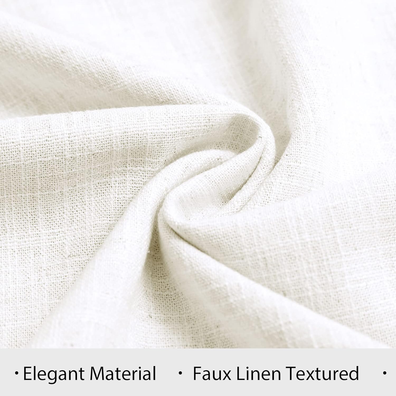 Macochico Extra Wide Flax Curtains96 Inch Lenght Grommet Linen Blend Curtain Panels Light Flitering Window Treatment Curtains for Sliding Glass Door Hallway,Ivory White,120W x 96L,1 Panel