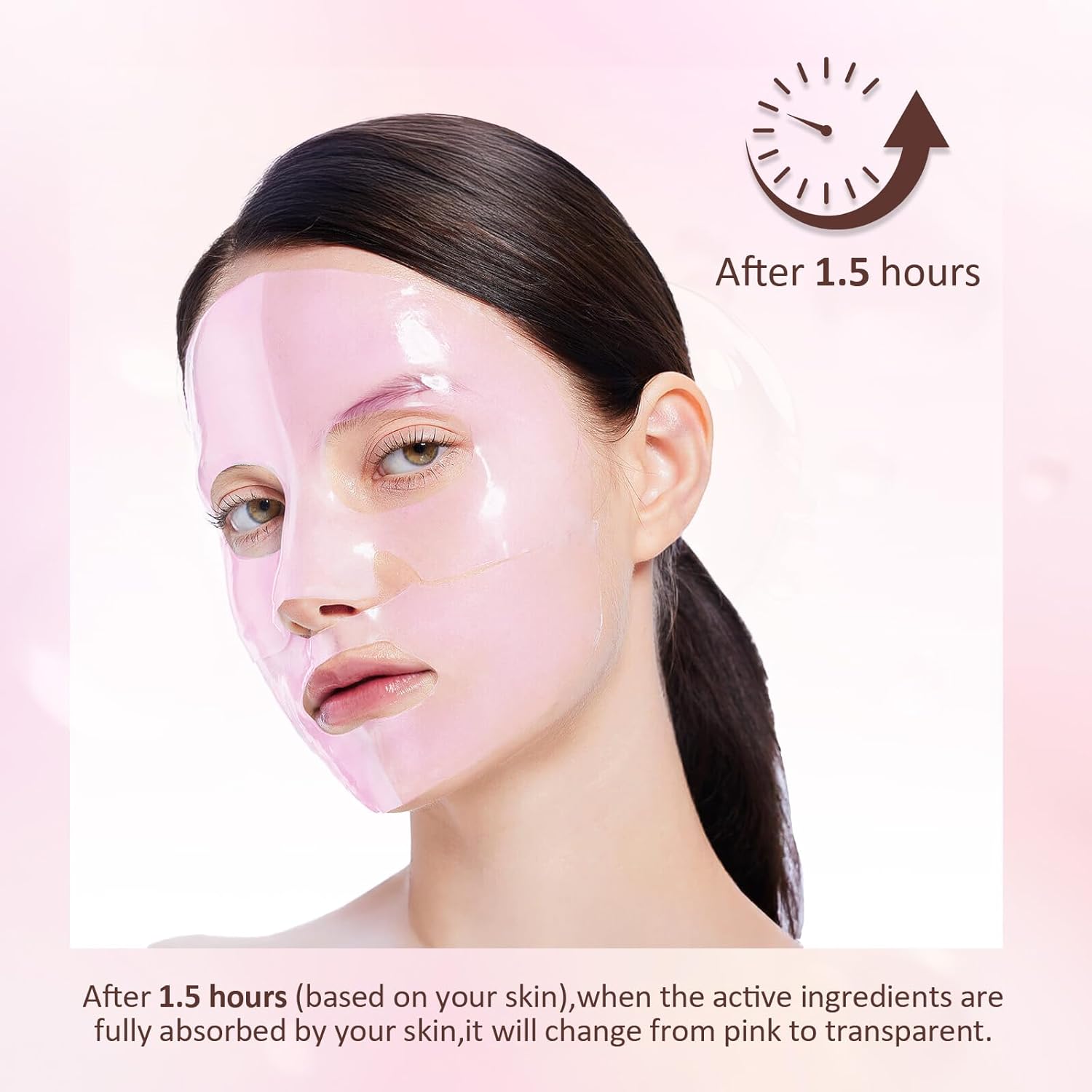 Rose Bio-Collagen Real Deep Mask,10 Pack Moisturizing Facial Mask for Women Skin Care,Hydrating Beauty Rose Sheet Masks for All Skin Types