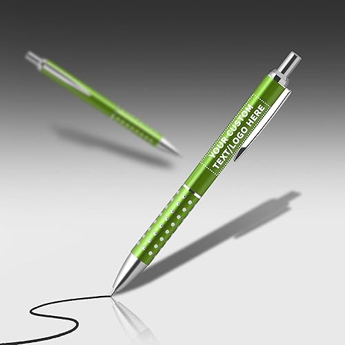 Miniatura 6 de DISCOUNT PROMOS Bolígrafos retráctiles personalizados con diamantes de imitación, paquete de 100 unidades, bolígrafos de plástico, texto