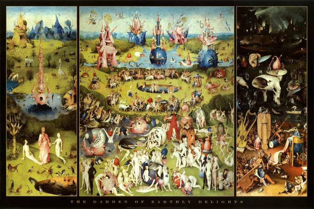 (24x36) Hieronymus Bosch Garden of Earthly Delights Art Print Poster Art Poster Print by Hieronymus Bosch, 36x24