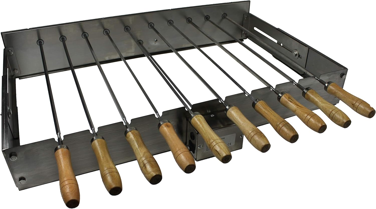 Grill Top Multispit Rotisserie with 10 Rotating skewers - Stainless Steel